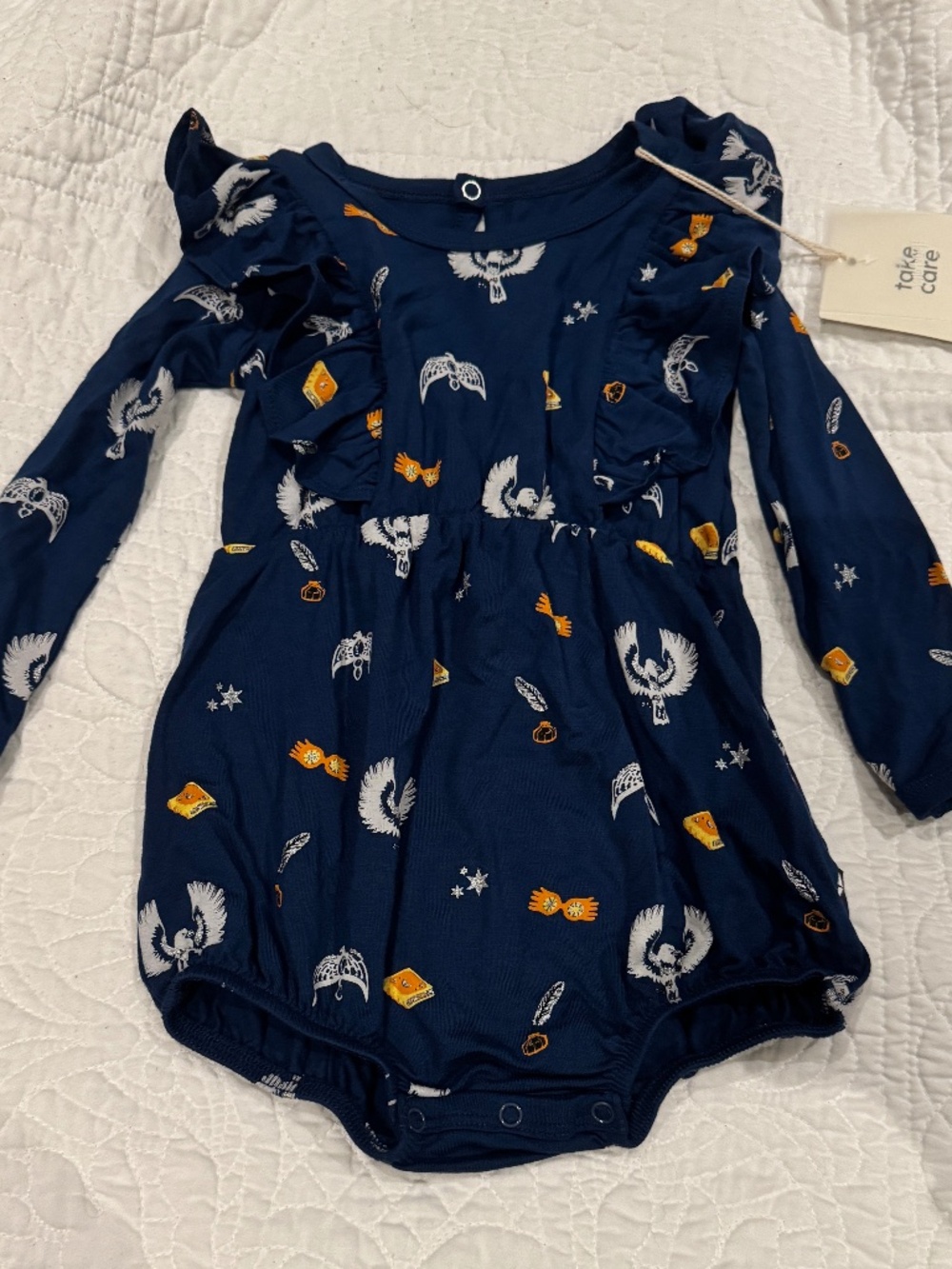 Kyte Baby Long Sleeve Harry Potter Bubble Romper NWT